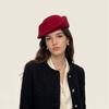 Hepburn Style Wool Pillbox Hat Fedoras Fedora Hat Fashion Woolen Felt Hat  Lady