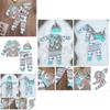 Adorabile Set di 3 Pezzi per Neonato e Bambino Maschio Cervo T-shirt Pantaloni Cappello