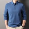 Yalu Men's Pure Cotton Long Sleeve Polo Shirt