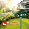 Humaner Tiervertreiber für Gartensicherheit, Bewegungsmelder-aktivierter Ultraschall-Tiervertreiber mit Solarladung, Outdoor-Tiervertreiber mit