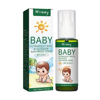 Wasserdichter Baby-Spray für draußen, mild duftend, Sonnenschutz-Sprühgerät, abwaschbar, natürliche Inhaltsstoffe, Sonnenschutz-Sprays für