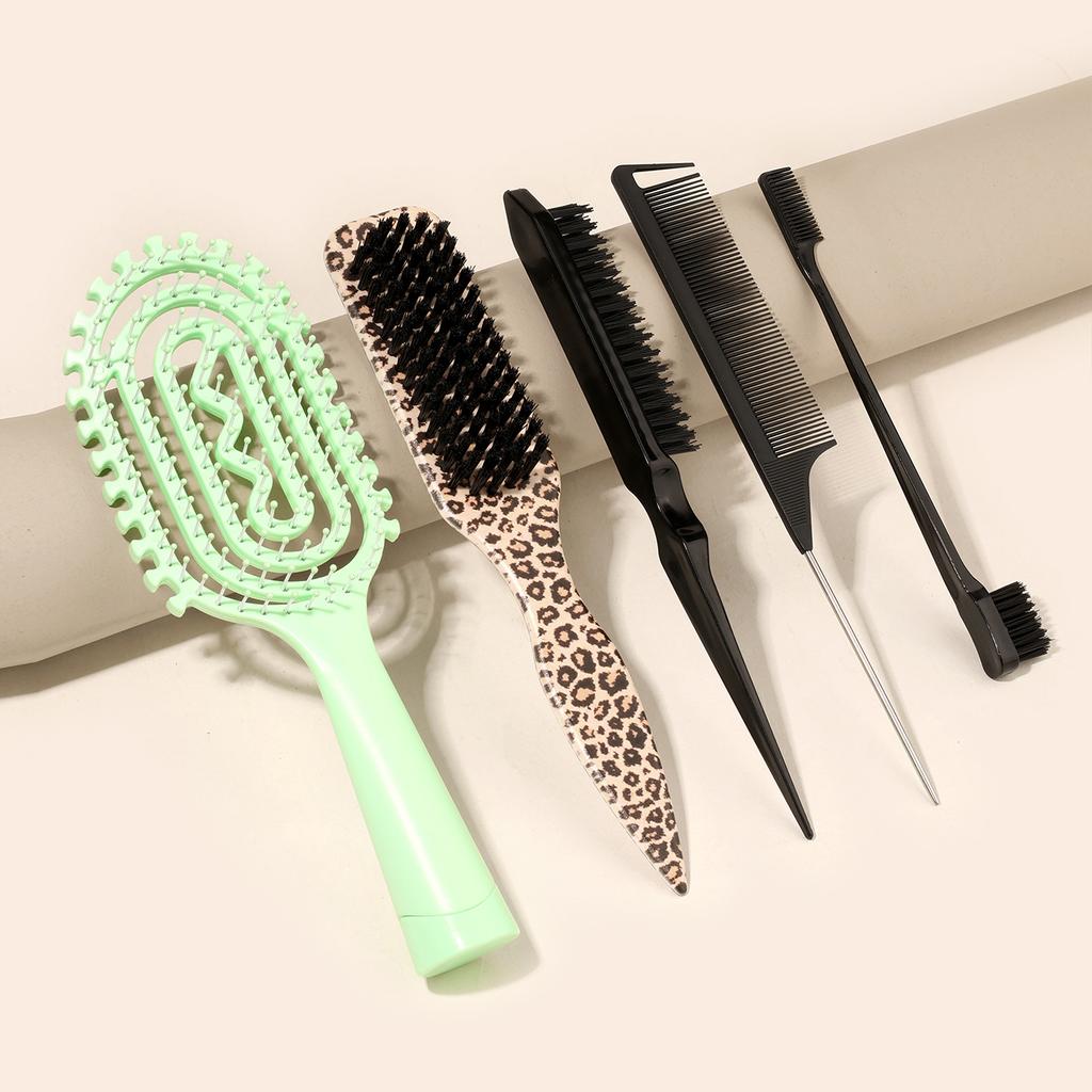 5pcs Hair Comb Set, Hair Removal and Styling, Easy To Comb, Suitable for Both Dry and Wet Hairstyles,suitable for All Hairstyles