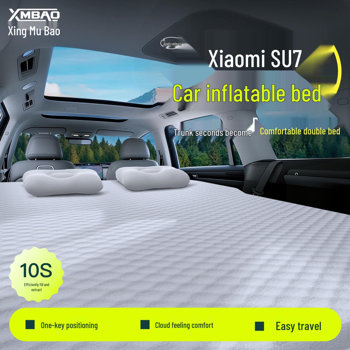 Xiaomi SU7 Inflatable Car Mattress for Rear Seat & Trunk Sleeping 2025 Model