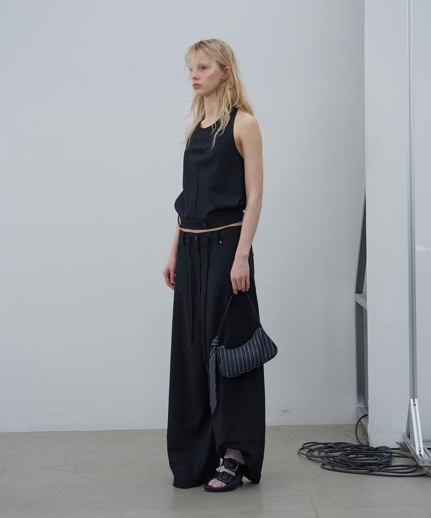 LCDC™ Crinkle Detail Wide Trousers (Black)
