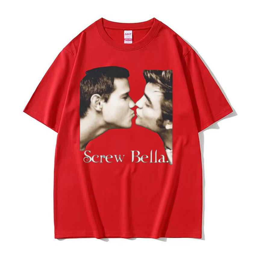 

Screw Bella Retro T Shirt Twilight Funny Meme Tshirts Unisexs Womens Harajuku Fashion Summer Oversized Cotton Streetwear Top M
