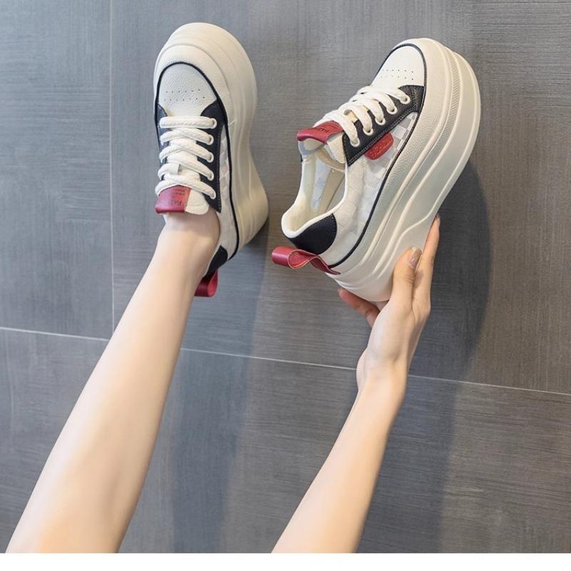 Fashion White Casual Shoes Hidden Heels Women Platform Wedge Sneakers Ladies Leather Golden Shoes Female Krasovki Tenis Feminino Casual