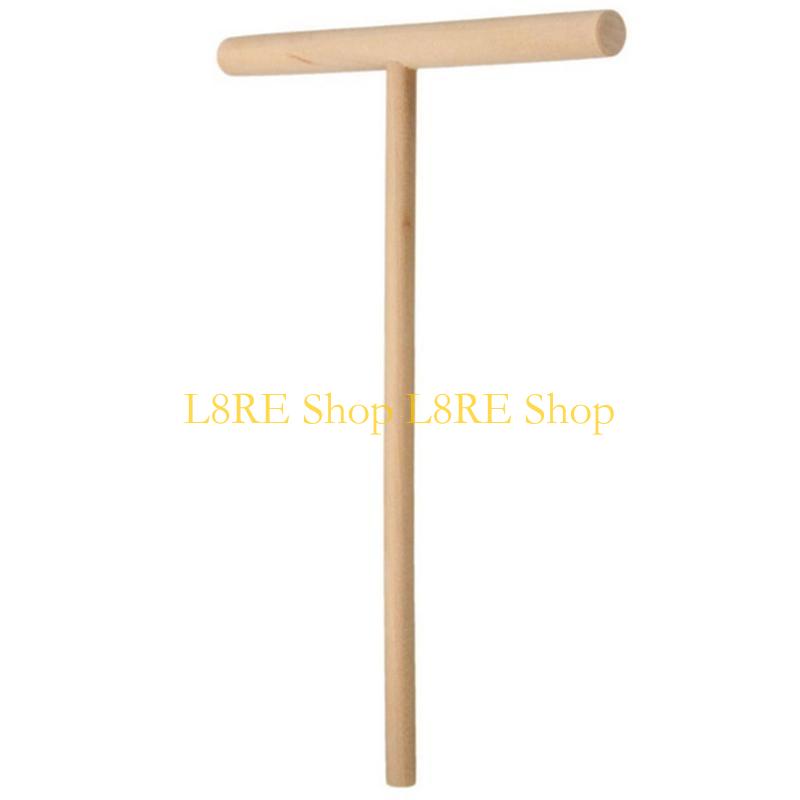 L8RE T-Shaped Pancake Utensils Crepe Non-Stick Wooden Spreader And Spatula Rake Spreading Pie Pancake Tools
