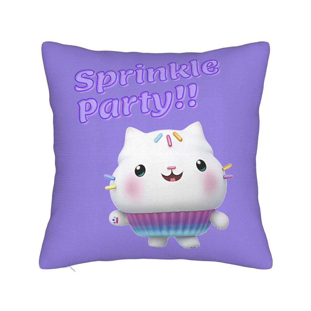 Gabby Dollhouse Cartoon Throw Pillow Cover Polyester Cushions for Sofa Funny Pillowcover Home Decor