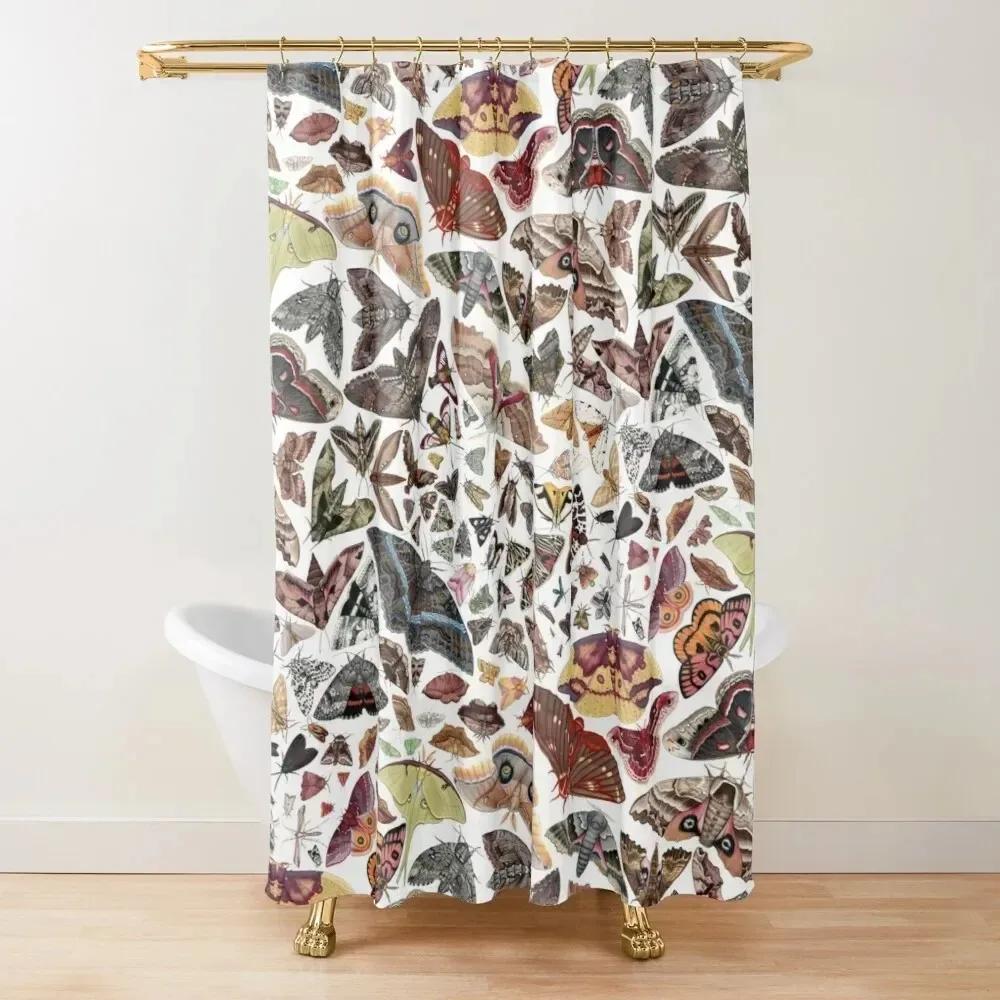 Biology Floral Stall Shower Curtain, Vintage Garden Plants Herbs Flowers Botanical Design, Fabric Bathroom Decor Set With Hooks