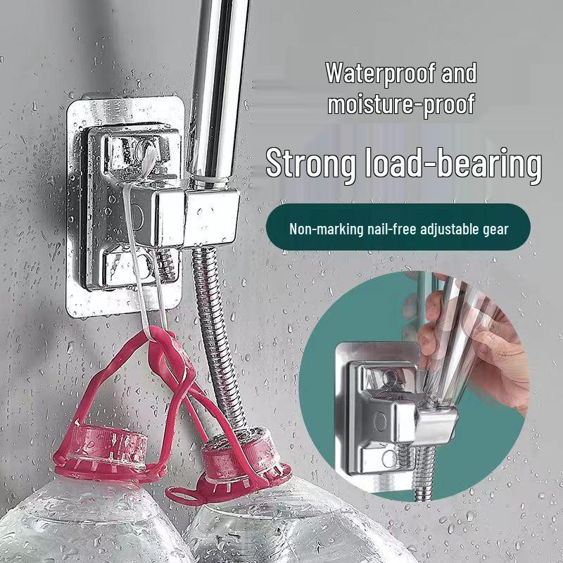 Punch-Free Shower Head Holder with 360° Rotation