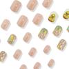 24pcs Square Press On Nail with Chick Pattern Short Artificial Nail Full Cover False Nail Manicure Nail Art for Women
