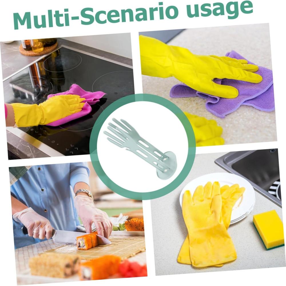 Kitchen Glove Drying Rack with Drainage Base Rubber Glove Holder and Towel Storage Box Plastic Kitchen Sink Accessories 2