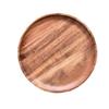Round Japanese Acacia Wood Tray - Creative Fruit & Snack Plate
