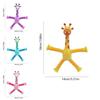 Stretchable Giraffe Toy With Suction Cup And Expandable Neck