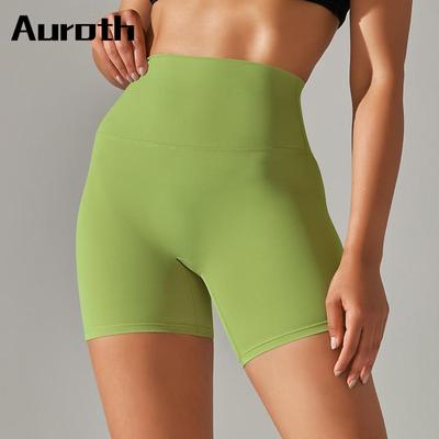 Auroth Sexy elastische Yoga-Shorts Damen Biker-Sport-Shorts Hohe Taille Fitness Workout