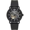 Aviator Black Leather Men's Mechanical Automatic Watch AR60028