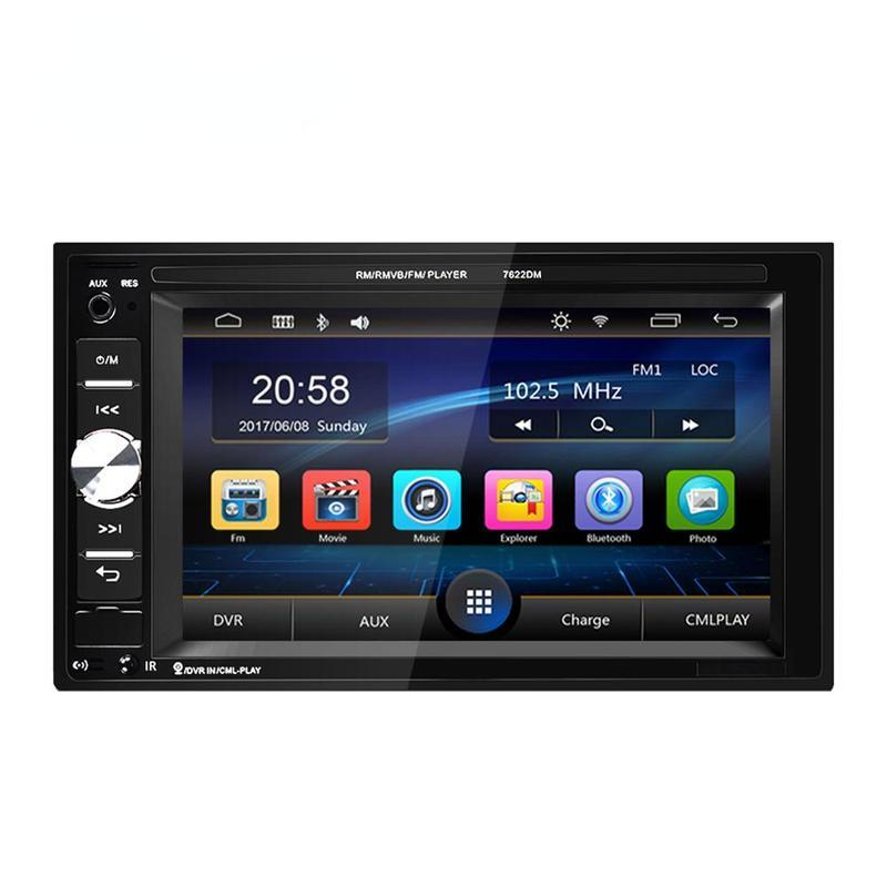 6,2" Universeller 2-DIN Auto-MP5-Player Audio-Touchscreen-Radio Autoradio unterstützt Rückspiegel-Link BT FM-Fernbedienung und Lenkradsteuerung