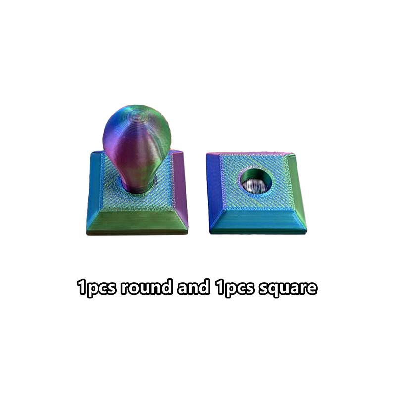 2 Pcs/Set Detachable Crystal Dot Craft Tool Accessories Stamp Relief Roller for Clay & Paper Craft Projects