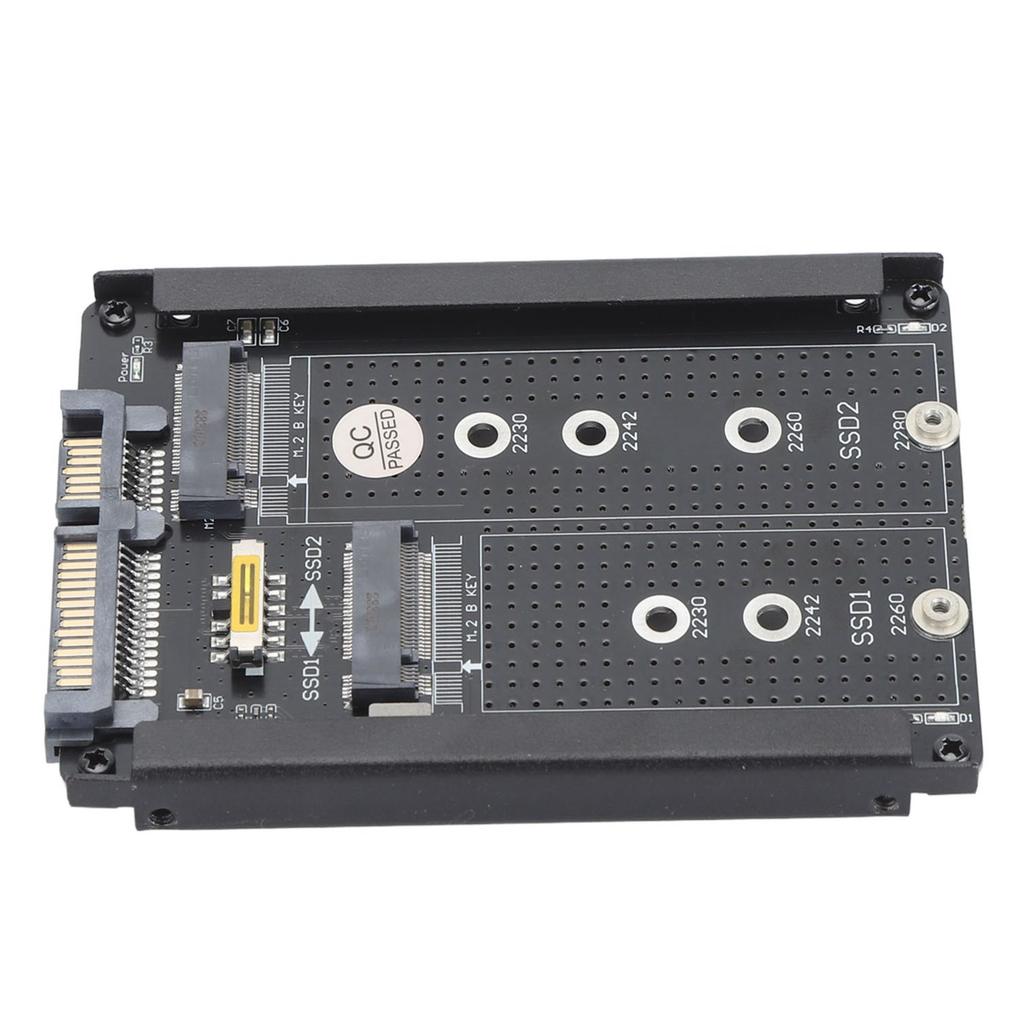 Dual NGFF BM Key M.2 SSD-Karte 6Gbps SATA III-Schnittstelle 2,5-Zoll-SATA-Combo-HDD-Laufwerkgehäuse