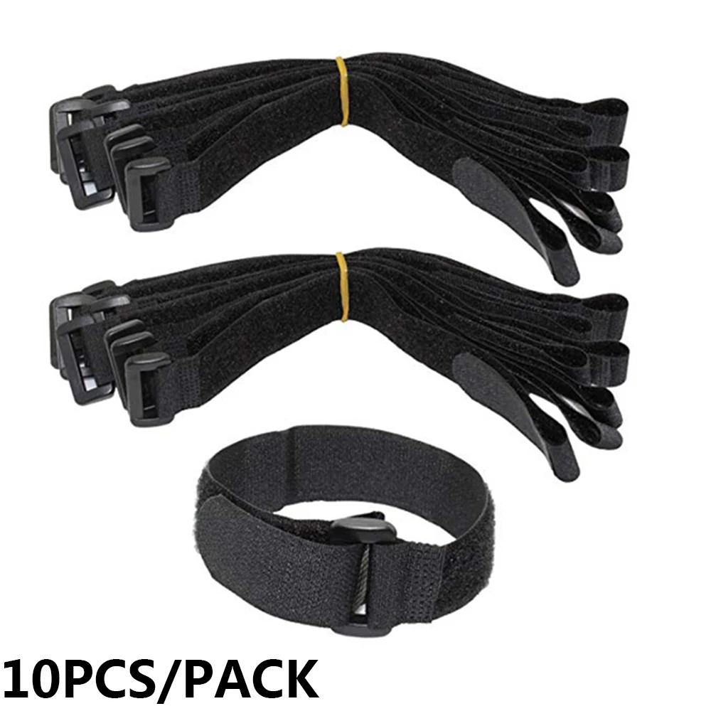 10Pcs 20*50cm Nylon Hook and Loop Strap Cable Ties Reusable Fastening Cable Ties Multil Purpose Self-adhesive Bike Strap Tie
