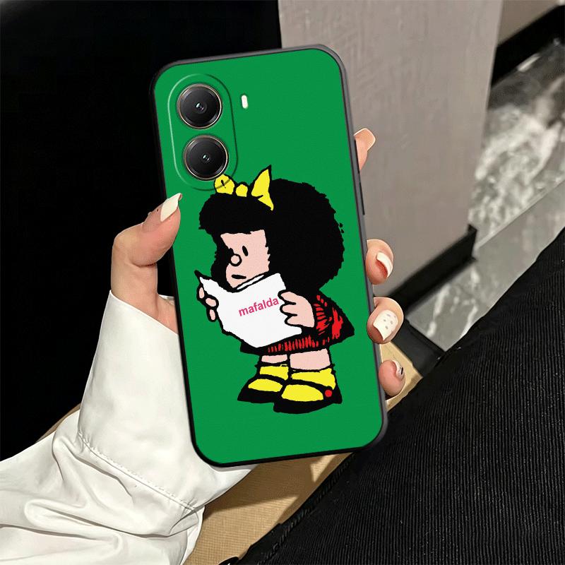 

Mafalda Cartoon Cute Soft Phone Case for Xiaomi Poco X5 X6 X7 X8 Pro Max X3 F7 F8 Ultra M8 M7 M6 M5 Redmi 15 15C 14C 13C 12C X4 Xiaomi Poco F7 Pro