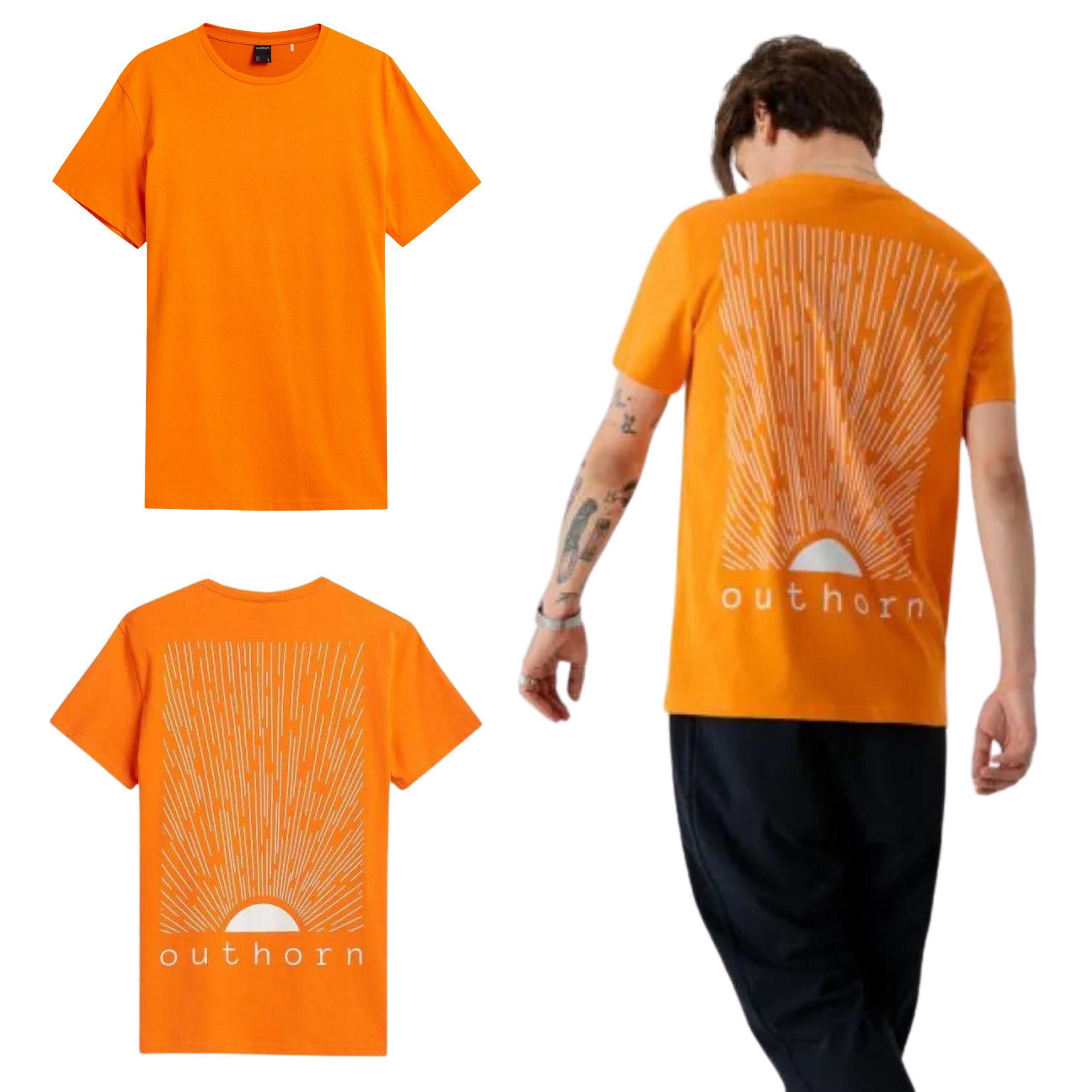 

Мужская футболка Outhorn HOZ21 TSM606 Оранжевая M M оранжевый
