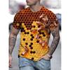 Men's T-Shirts 3d Print Cute Bee Pattern Tops Tees New In Summer Women Kids Streetwear Fashion Oversized T Shirt Men Clothing