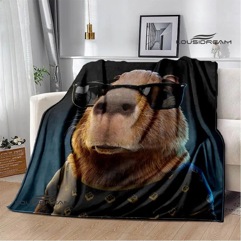 The Capybara Club Anime blanket throw cubre cama Warm blankets for beds Picnic blanket birthday gift