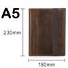 A5/B5 Laptop Notebook Cover Handmade Genuine Leather with Multiple Card Fountain Pen Positions School Office Supplies Stationery