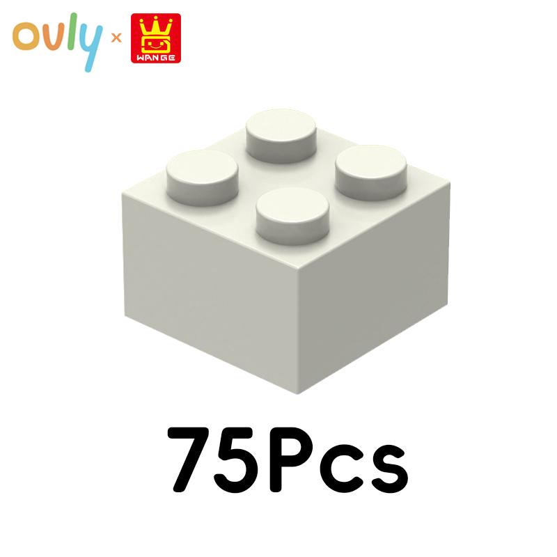 WANGE 2*2 Bausteine 75 Stück Kleine Kompatible Steine 4-Loch Hohe Elemente Zubehör MOC DIY Bulk Kinderspielzeug Nr. 3003