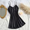 Danny Lin Spring Summer Thin Simulated Silk Suspender Skirt Simulated Silk Thin Shoulder Strap Nightdress Short Home Skirt