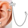 Steel Piercing Earring Zircon Helix Piercing Fashion Tragus Piercing  Gift