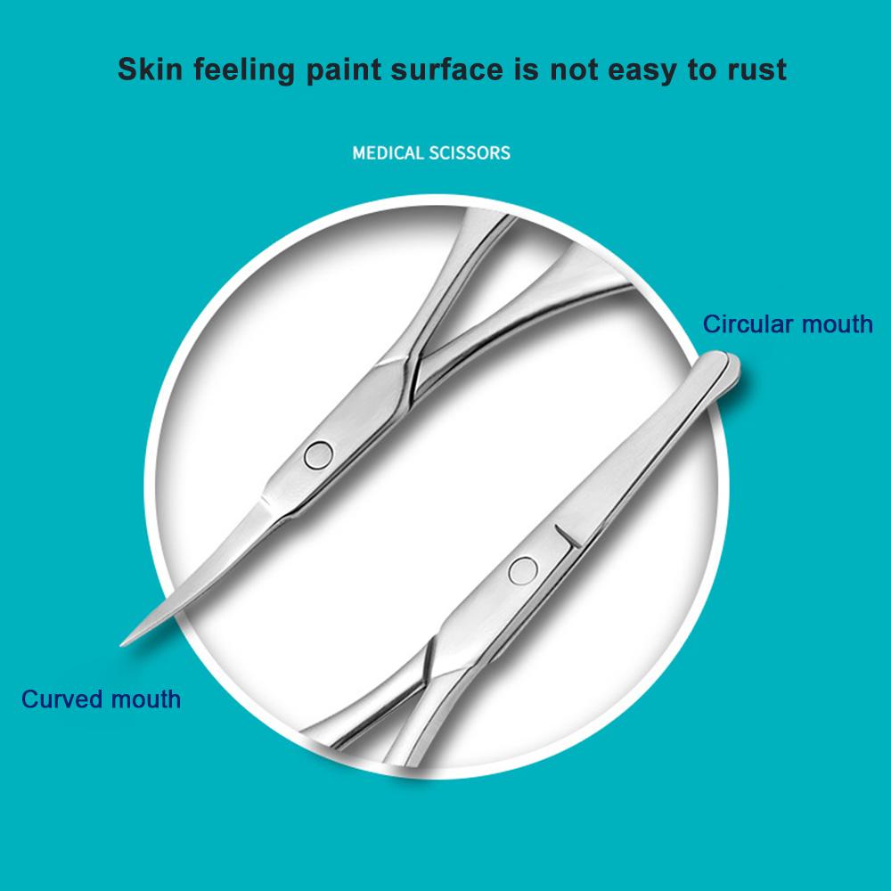 Foarfece pentru frumusețe Nas Păr Sprâncene Barbă Foarfece Mici Foarfece pentru sprâncene Oțel inoxidabil 304