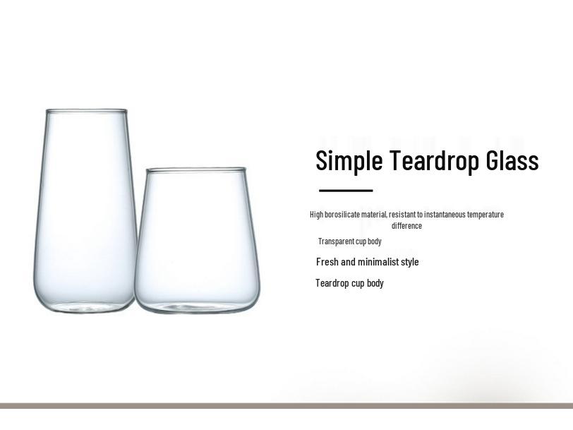 Transparant Noordse Minimalistische Glazen Kop met Grote Buik voor Sap, Drank of Bier