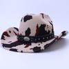 New Western Cowboy Hat European And American Personalized Retro Cow Pattern Knight Hat Men'S And Women'S Versatile Jazz Hat
