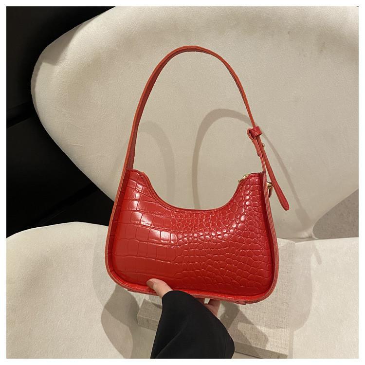 Trendy Korean Style Shoulder Bag For Women 2024 Winter New Stone Pattern