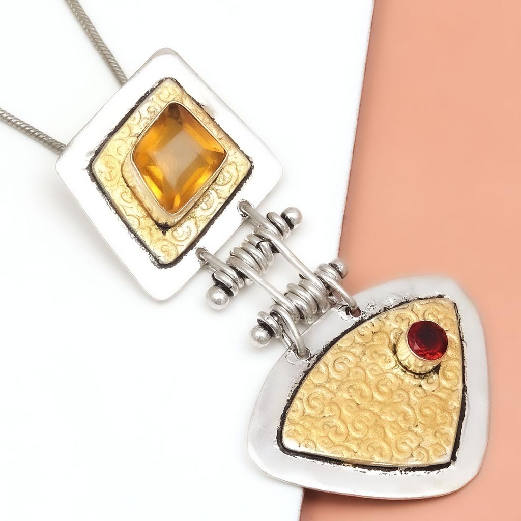 Citrine Set Jewelry Women Pendant Silver Earring Gemstone Earrings Gems Green