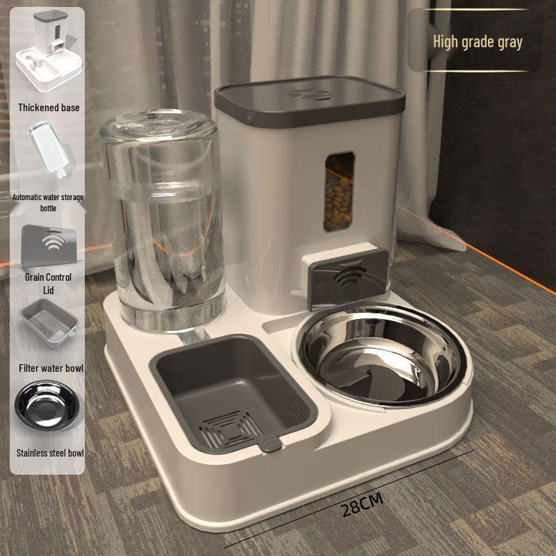 Pet Feeder Bowl & Water Fountain for Cats and Dogs