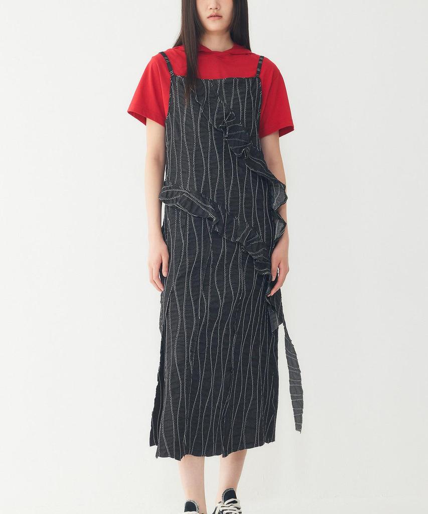 STUDIO TOMBOY Wave Stitch Sleeveless Dress_Black 9106241227