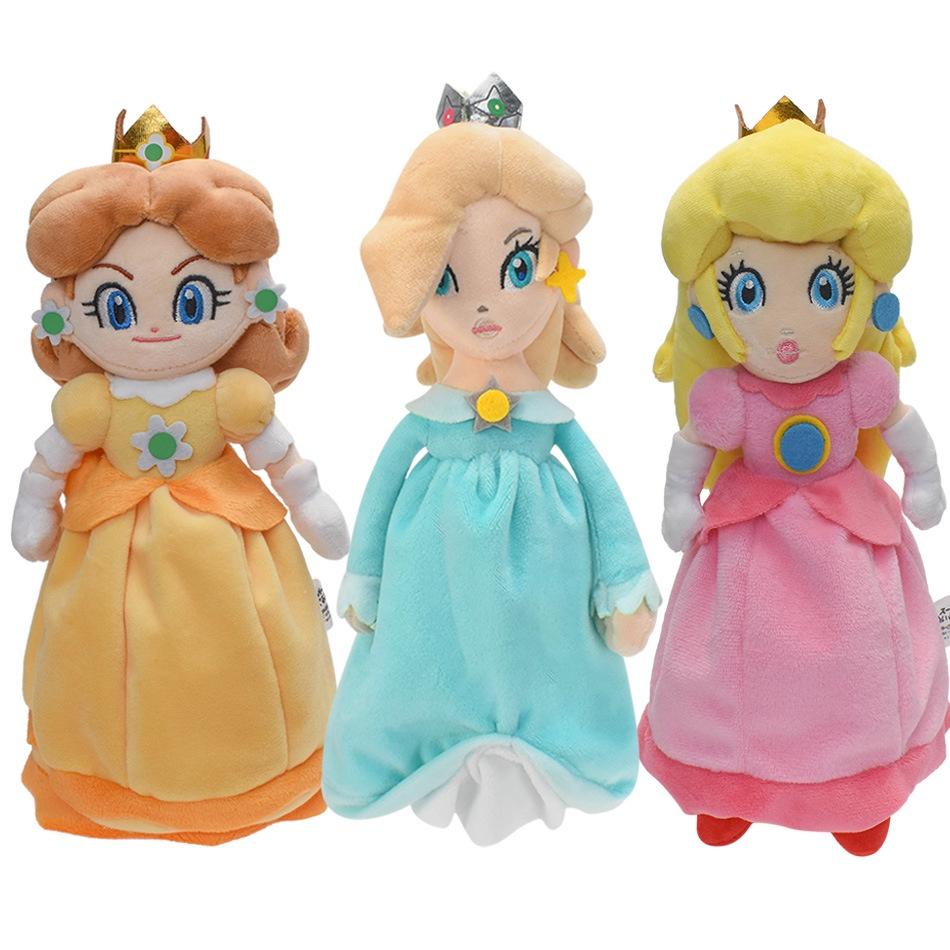 Large Super Mario Princess Stuffed Animal Pink Yellow Blue 25cm Customizable Design