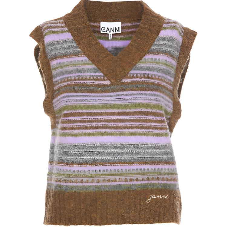 Ganni V-Neck Sleeveless Pullover Vest Women