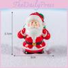 Adorable Miniature Resin Christmas Decorations Santa Claus And Snowman Crystal Ball Decor