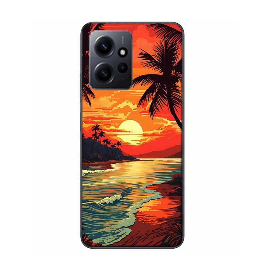 Beautiful Seaside Coconut Trees Phone Case For Redmi Note 14 15 Pro 5G 13 12 Pro Plus 11 11T 11E 11S 10 Pro 10S 9 9S Cover Cell