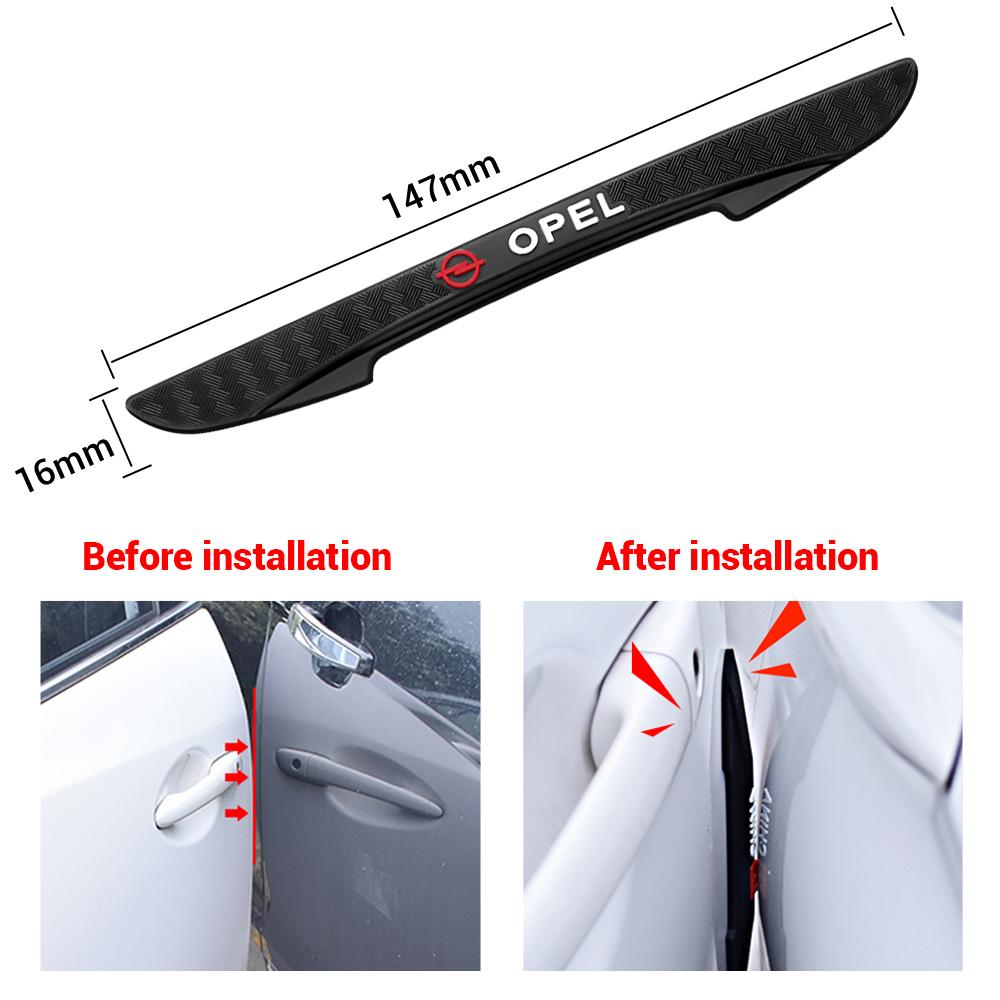 4Pcs Car Door Side Strip Protector Rubber Edge Anti-collision Bumper Sticker For Opel Insignia Astra Meriva H G Car Wheel Hubcap