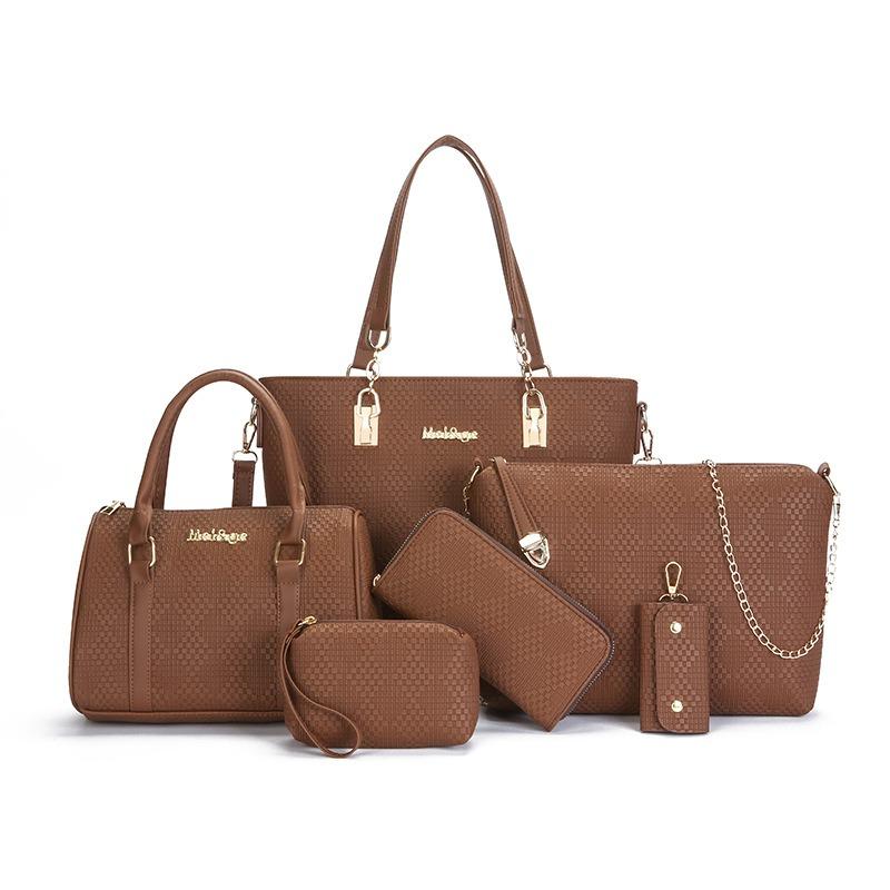 Women's Bag New Mother and Child Bag Six-piece Set Women's Large-capacity Handbag Shoulder Messenger Bag