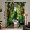 2Pcs Jungle Curtain Deep Forest With Wooden Pier And River Refreshing Exotic Nature Wild For Bedroom Living Room And Dining Room