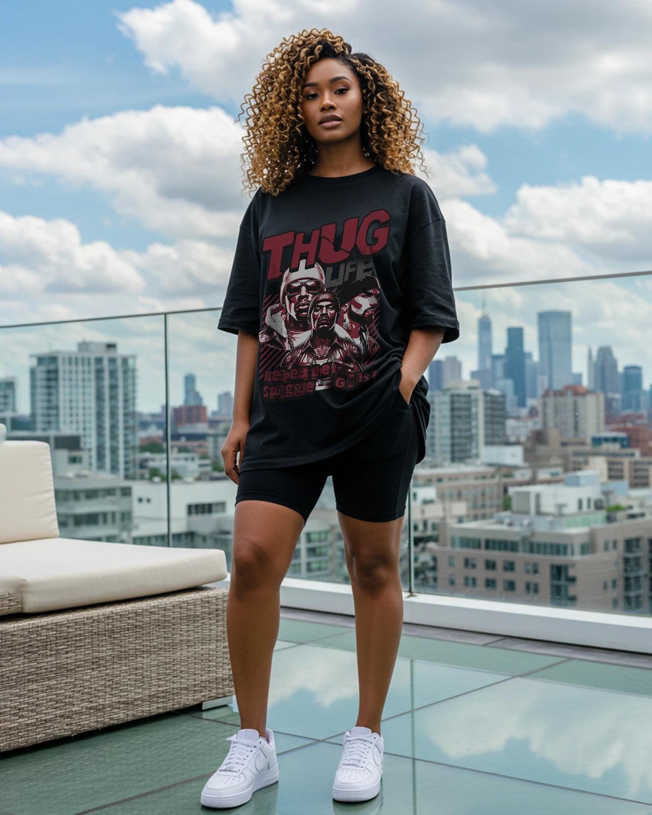 Thug Life Oversized T-Shirt S