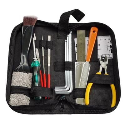 15 PCS Guitar Maintenance Tool Kit with Cleaning Brush Guitar Accessories Repairing Fret Polished