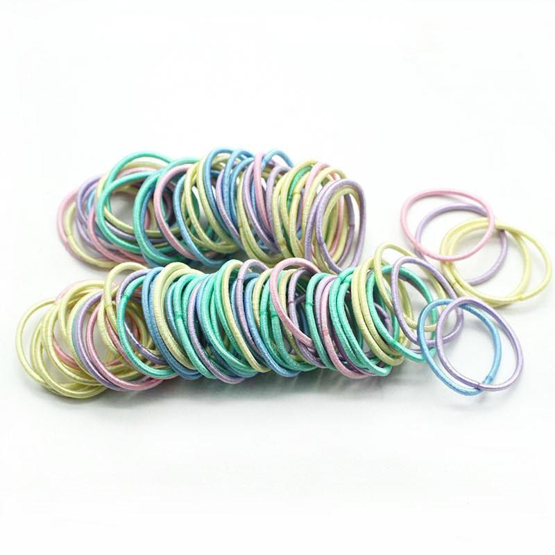 100 Korean-Style Children's Hair Ties - Gentle Baby Hair Accessories for Little Girls