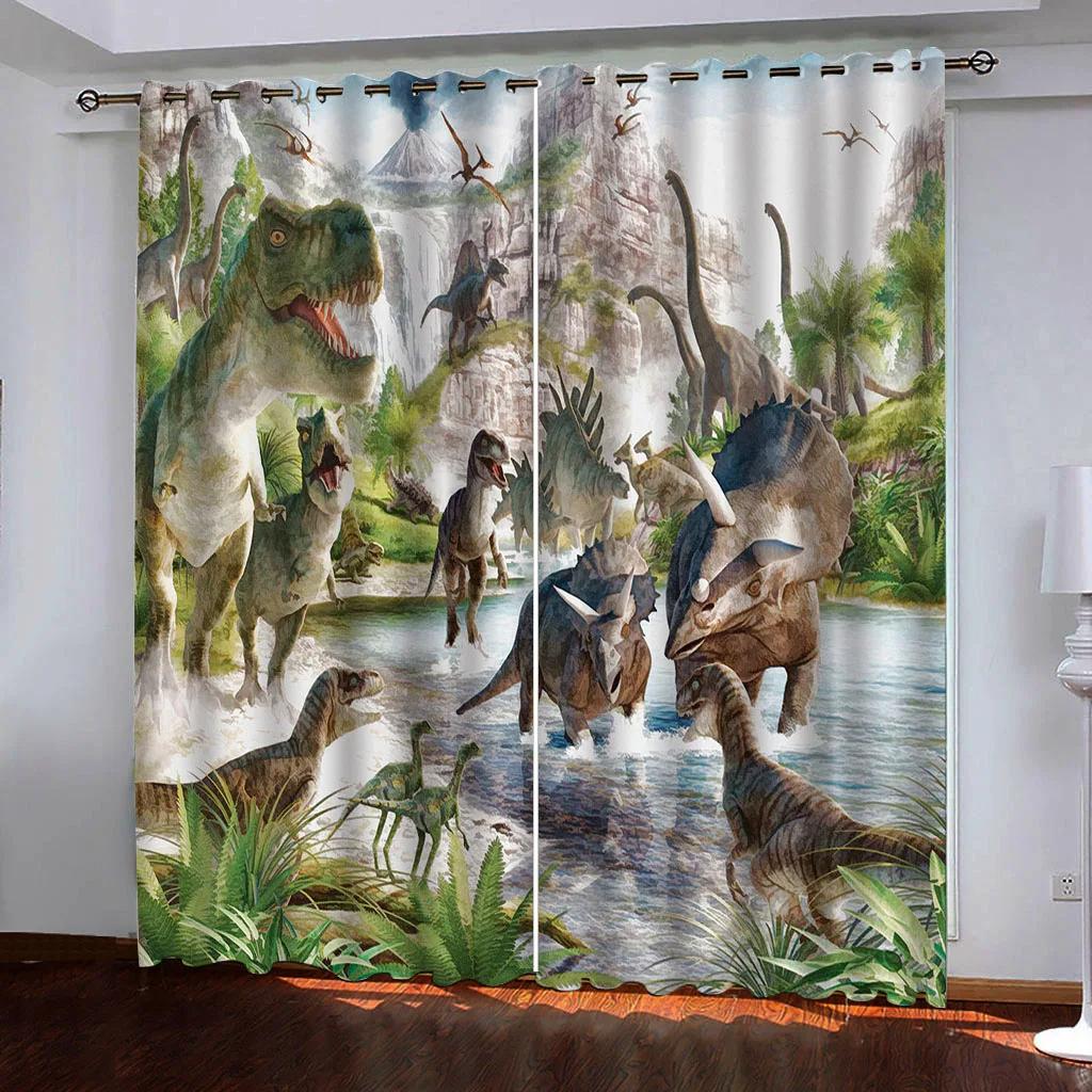 Animal Horse Dinosaur TigerOn Sale Blackout Window Curtain for Bedroom Living Room Bathroom Kicthen Door High Shading Hot